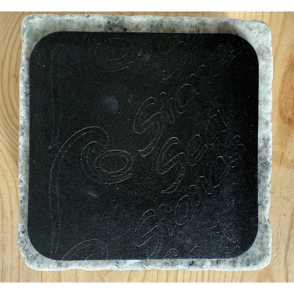 VTG Set Of 2 Granite/Stone Coasters Or Candle Holder Raw Rough No Polish Organic